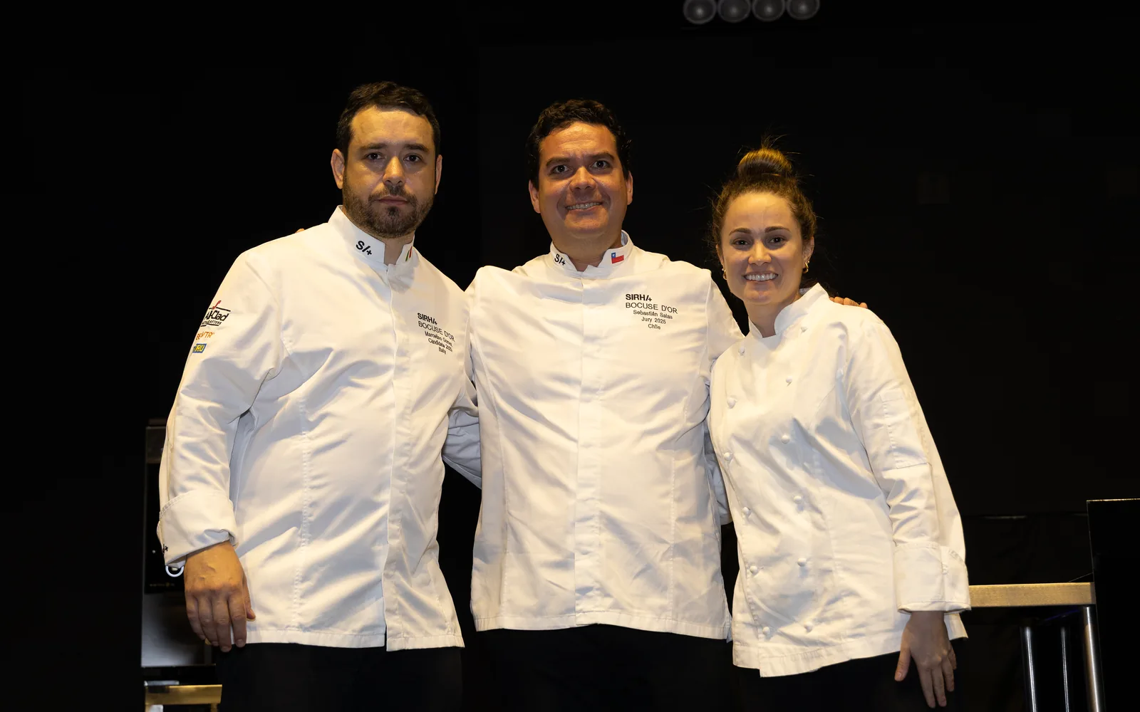Chefs finalistas da Copa Latino-Americana no palco