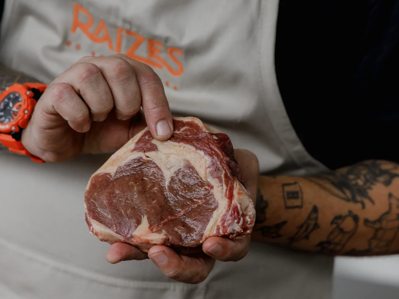 Corte de carne selecionado para a competição