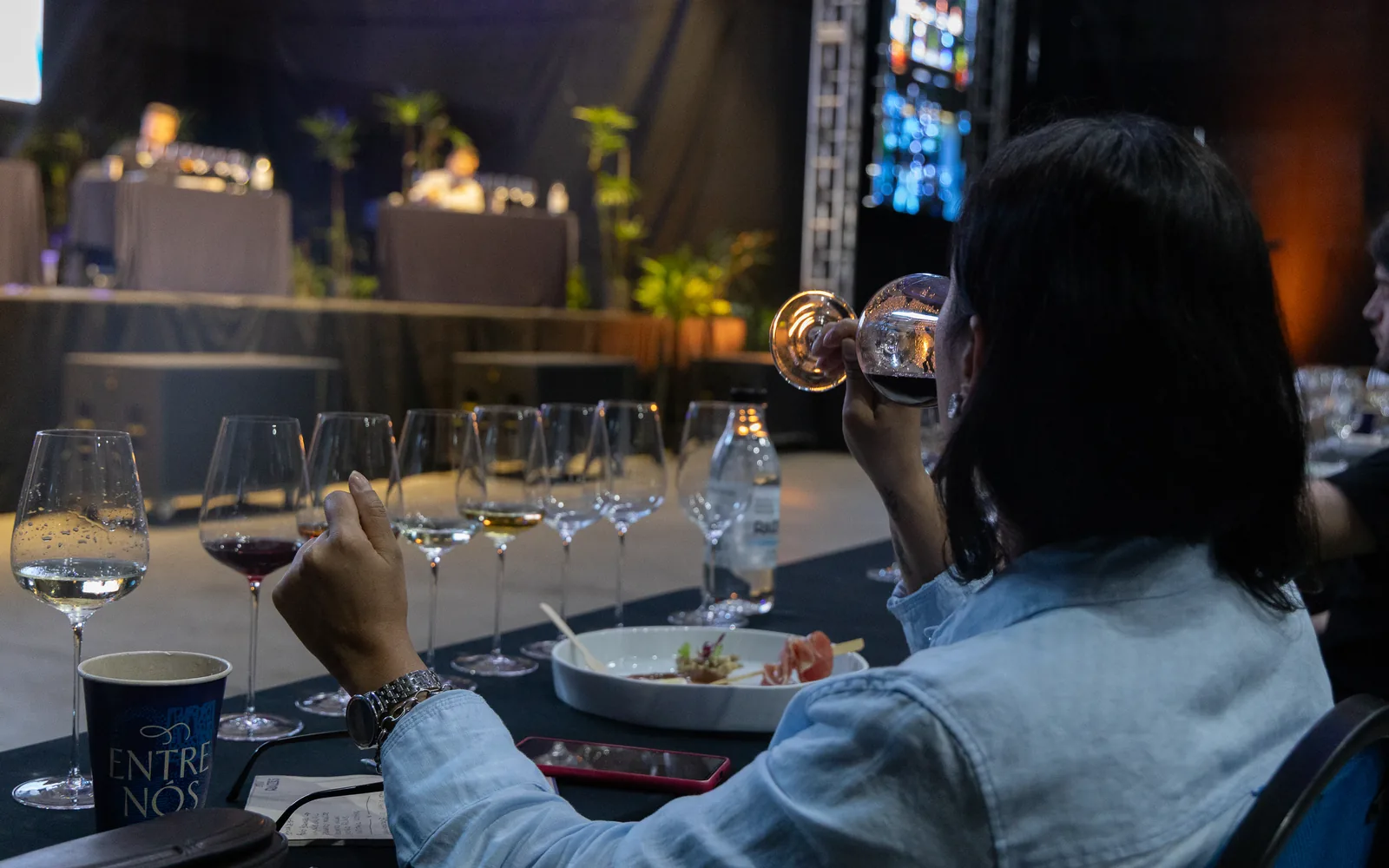 Mesa montada para a degustação VIP Premium